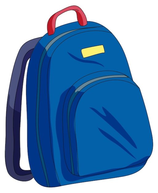 Premium Vector | A blue school bag